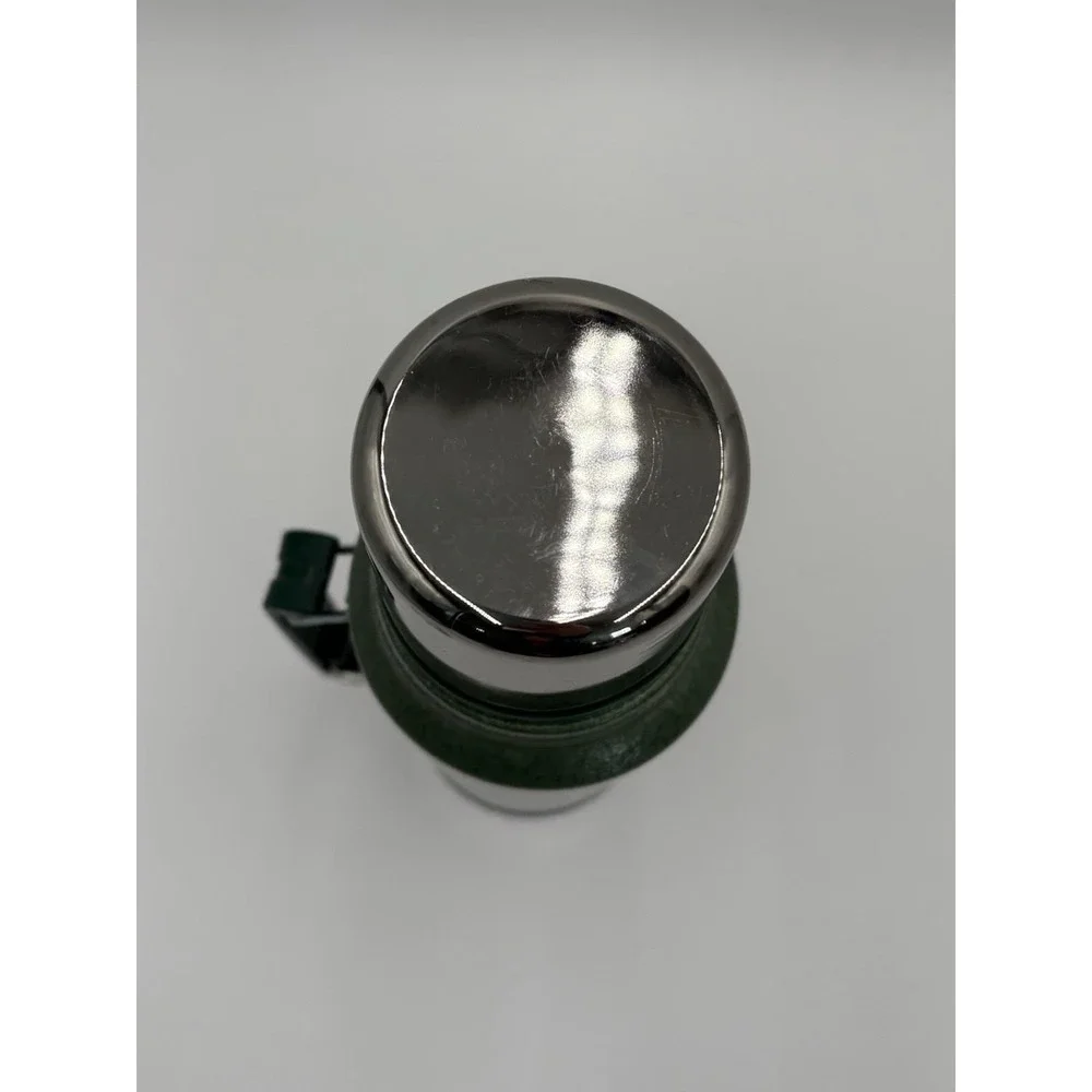 Vintage Aladdin Stanley Thermos 1 Qt Green Hammertone USA Twist Pour Lid - Picture 5 of 12